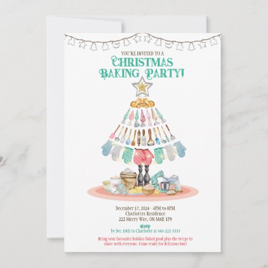 Uitnodiging voor kerstfeestdagen (Voorkant)