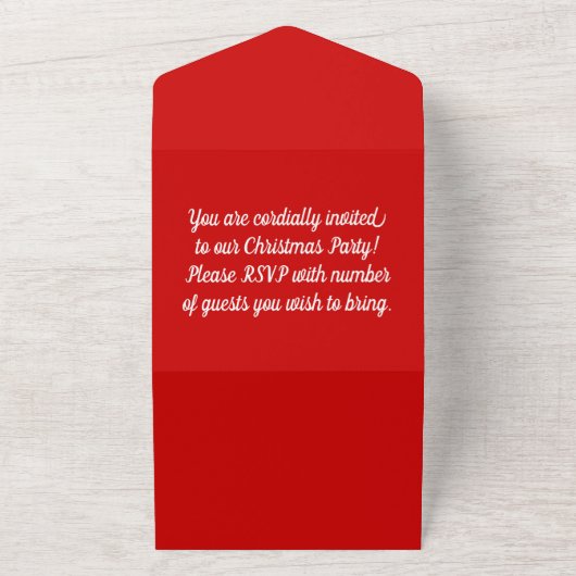 Uitnodiging voor kerstfeestdagen (Buitenkant)