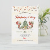 Uitnodiging voor kerstfeestdagen (Staand voorkant)