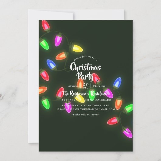 Uitnodiging voor kerstfeestdagen (Voorkant)