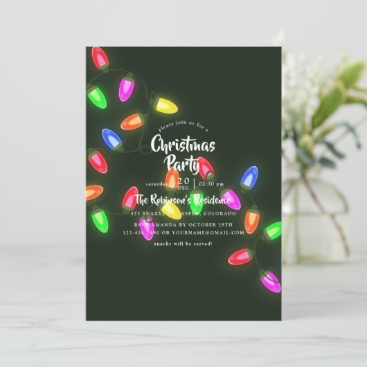 Uitnodiging voor kerstfeestdagen (Staand voorkant)