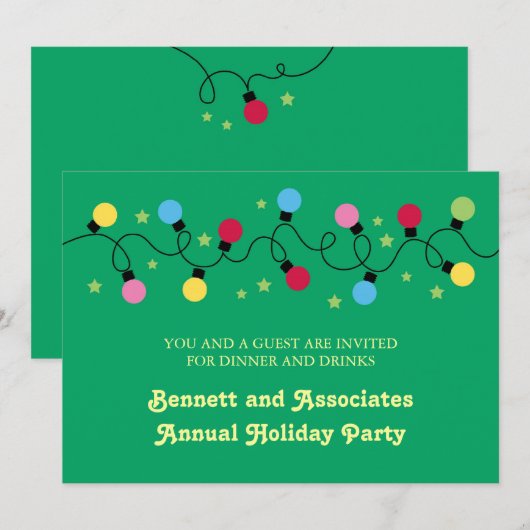 Uitnodiging voor kerstfeestdagen (Voorkant / Achterkant)