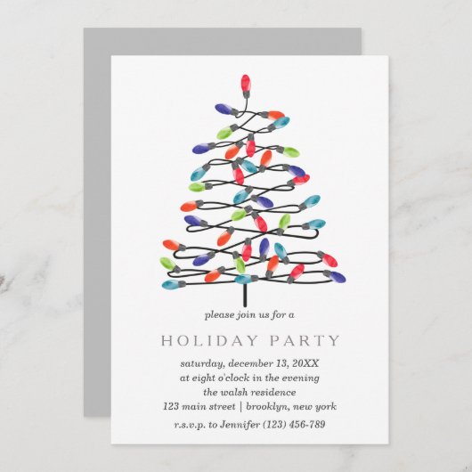 Uitnodiging voor kerstfeestdagen (Voorkant / Achterkant)