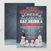 Uitnodiging voor kerstfeestdagen (Voorkant / Achterkant)