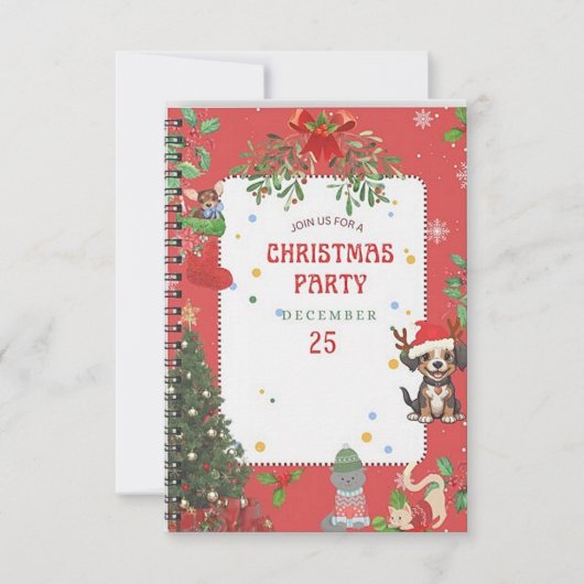 Uitnodiging voor kerstfeestdagen (Voorkant)