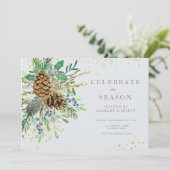 Uitnodiging voor kerstfeestdagen (Staand voorkant)