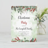 Uitnodiging voor kerstfeestdagen (Staand voorkant)