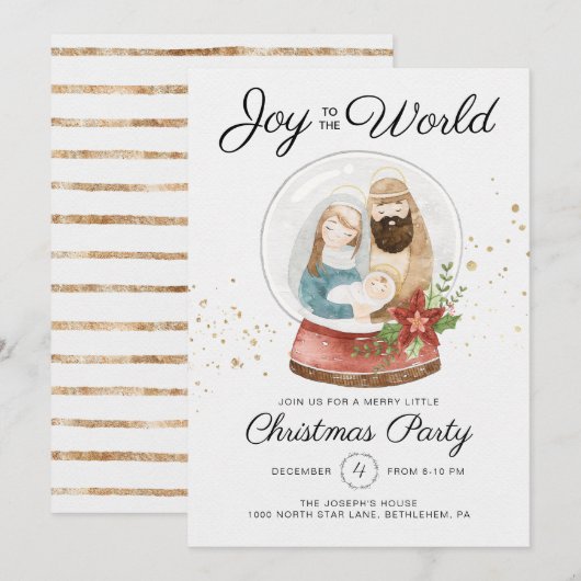 Uitnodiging voor kerstfeestdagen (Voorkant / Achterkant)