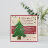 Uitnodiging voor kerstfeestdagen (Staand voorkant)