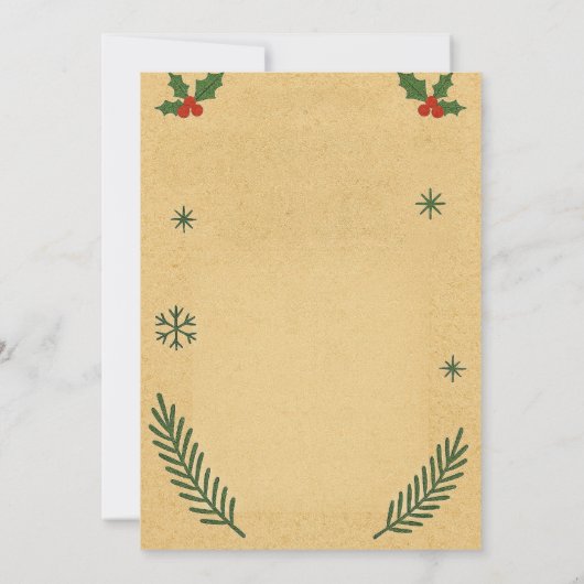 Uitnodiging voor kerstfeestdagen (Achterkant)