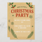 Uitnodiging voor kerstfeestdagen (Voorkant / Achterkant)