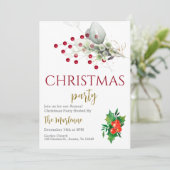 Uitnodiging voor kerstfeestdagen (Staand voorkant)