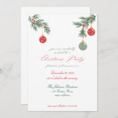 Uitnodiging voor kerstfeestdagen (Voorkant / Achterkant)