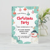 Uitnodiging voor kerstfeestdagen (Staand voorkant)