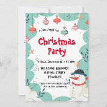 Uitnodiging voor kerstfeestdagen