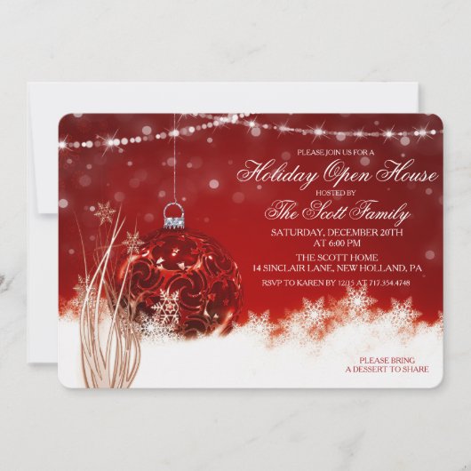 Uitnodiging voor kerstfeestdagen (Voorkant)