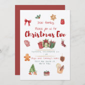 Uitnodiging voor kerstfeestdagen (Voorkant / Achterkant)