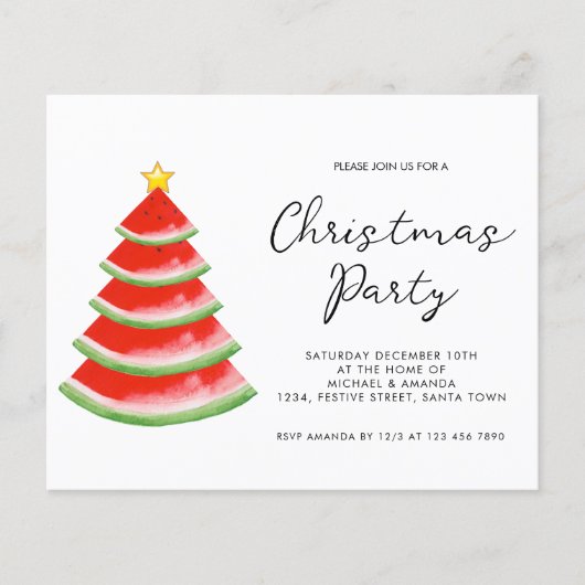 Uitnodiging voor kerstfeestdagen (Voorkant)