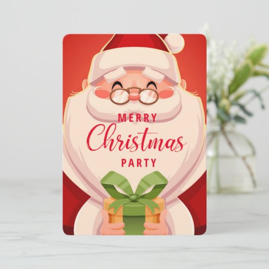 Uitnodiging voor kerstfeestdagen (Staand voorkant)