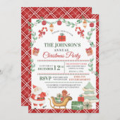 Uitnodiging voor kerstfeestdagen (Voorkant / Achterkant)