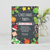 Uitnodiging voor kerstfeestdagen (Staand voorkant)