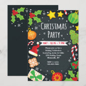 Uitnodiging voor kerstfeestdagen (Voorkant / Achterkant)