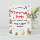 Uitnodiging voor kerstfeestdagen (Staand voorkant)