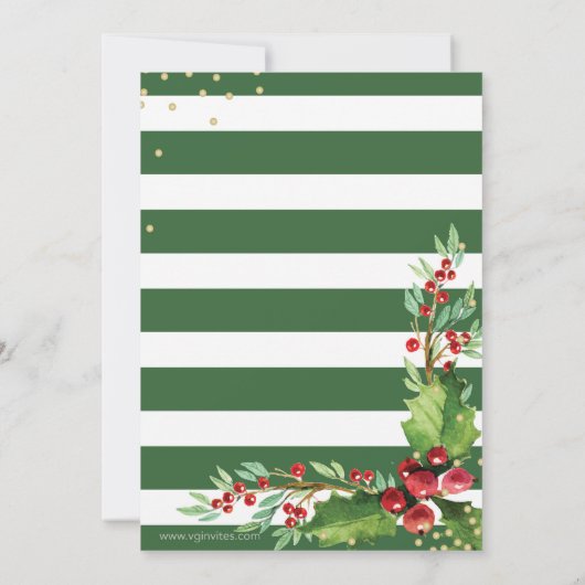 Uitnodiging voor kerstfeestdagen (Achterkant)