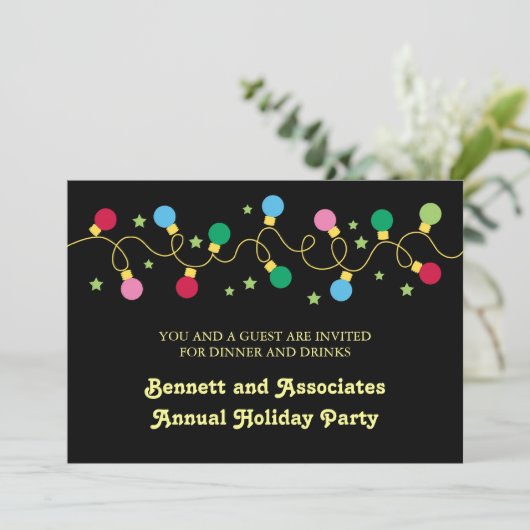 Uitnodiging voor kerstfeestdagen (Staand voorkant)