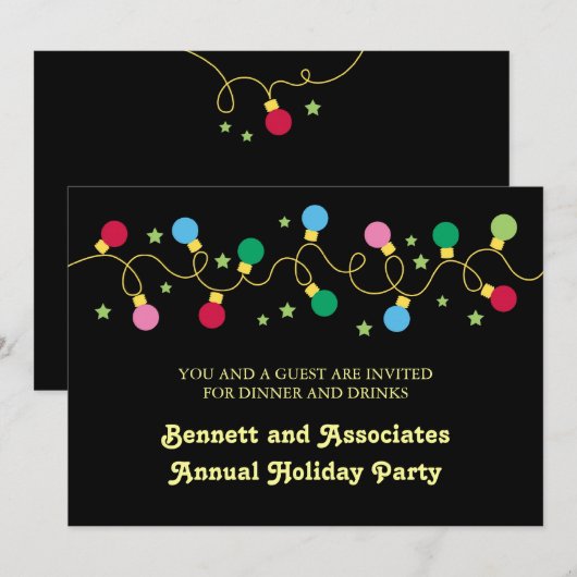 Uitnodiging voor kerstfeestdagen (Voorkant / Achterkant)