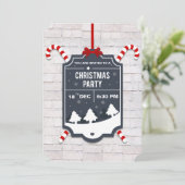 Uitnodiging voor kerstfeestdagen (Staand voorkant)