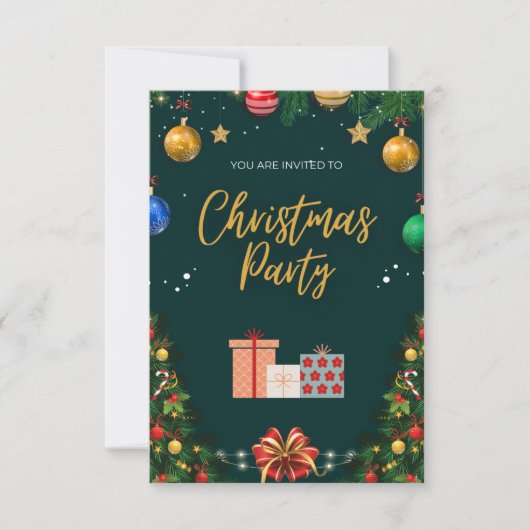 Uitnodiging voor kerstfeestdagen (Voorkant)
