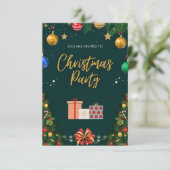 Uitnodiging voor kerstfeestdagen (Staand voorkant)