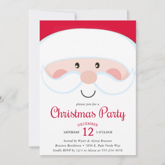 Uitnodiging voor kerstfeestdagen (Voorkant)