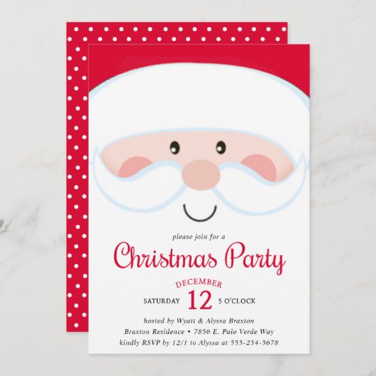 Uitnodiging voor kerstfeestdagen (Voorkant / Achterkant)