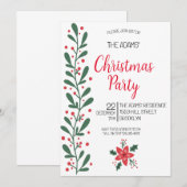 Uitnodiging voor kerstfeestdagen (Voorkant / Achterkant)