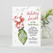 Uitnodiging voor kerstfeestdagen (Staand voorkant)