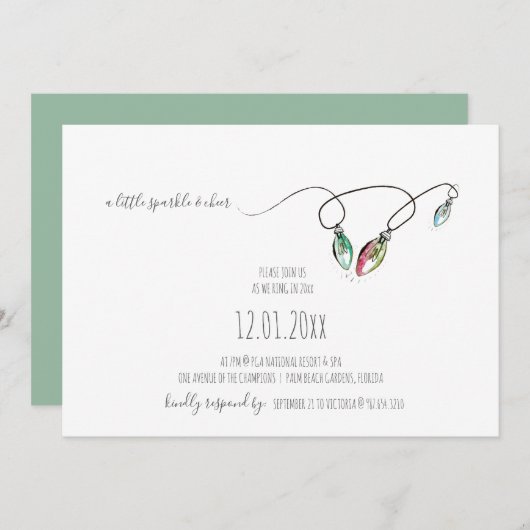 Uitnodiging voor kerstfeestdagen (Voorkant / Achterkant)