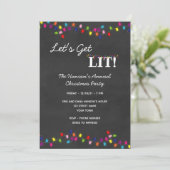 Uitnodiging voor kerstfeestdagen (Staand voorkant)