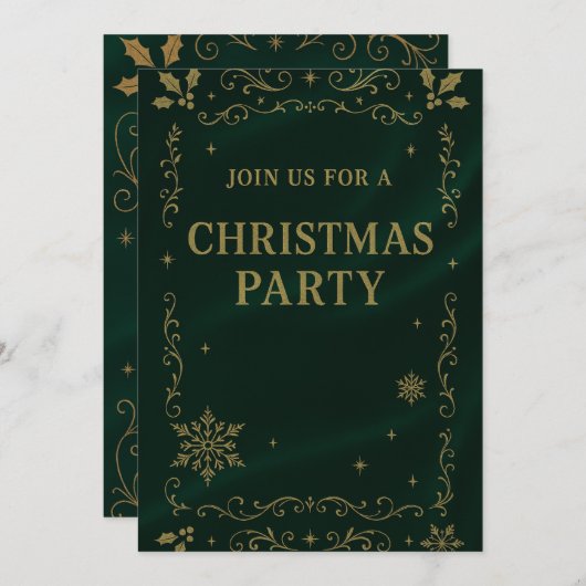 Uitnodiging voor kerstfeestdagen (Voorkant / Achterkant)