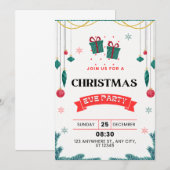 Uitnodiging voor kerstfeestdagen (Voorkant / Achterkant)