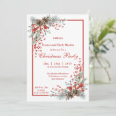 Uitnodiging voor kerstfeestdagen (Staand voorkant)