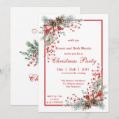 Uitnodiging voor kerstfeestdagen (Voorkant / Achterkant)