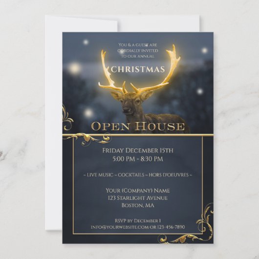 Uitnodiging voor kerstfeestdagen (Voorkant)