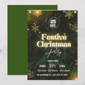 Uitnodiging voor kerstfeestdagen (Voorkant / Achterkant)