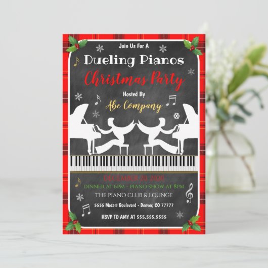 Uitnodiging voor kerstfeestdagen (Staand voorkant)