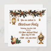 Uitnodiging voor kerstfeestdagen (Voorkant / Achterkant)