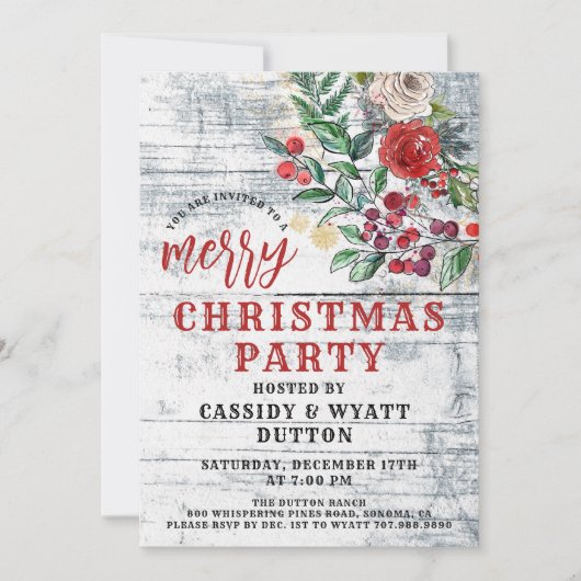 Uitnodiging voor kerstfeestdagen (Voorkant)