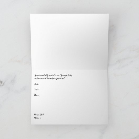 Uitnodiging voor kerstfeestdagen (Binnen)