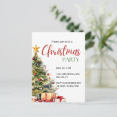 Uitnodiging voor kerstfeestdagen (Staand voorkant)